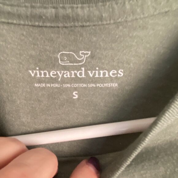 Vineyard Vines Shirt Mens Size Small Tarpon Scenic Dunes Tee Surplus Green Fish - Picture 4 of 7